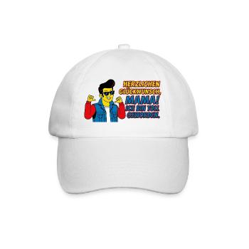 Herzlichen Glückwunsch Mama Sohn Witzig - Baseballkappe - Weiß/Weiß - Vorne