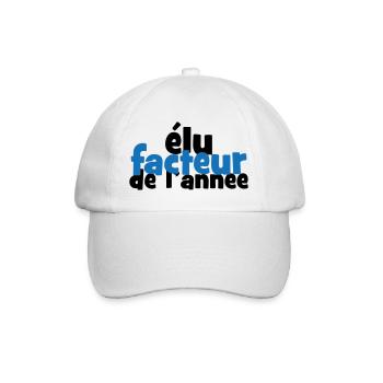 Élu facteur de l'année humour postier - Casquette classique - blanc/blanc - Devant