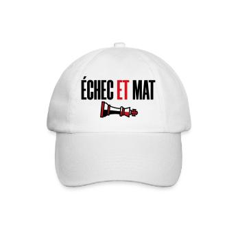 Victoire Échec et Mat Roi Renversé Style Moderne - Casquette classique - blanc/blanc - Devant