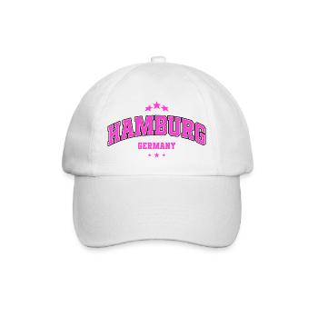 Hamburg Shirt for Women Pink College Style - Baseball Cap - white/white - Front