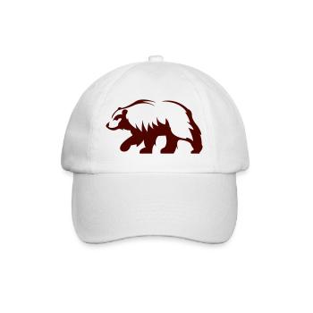Waldbär Silhouette - Baseballkappe - Weiß/Weiß - Vorne