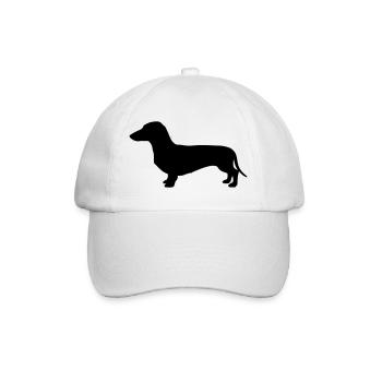 Dachshund Dachshund Silhouette - Baseball Cap - white/white - Front