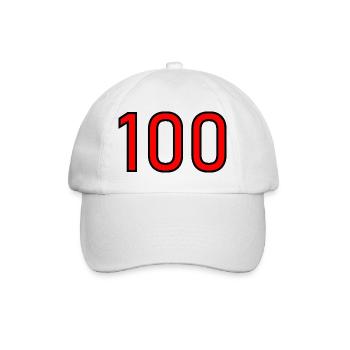 100. 100 JAHRE. 100-JÄHRIGES JUBILÄUM. GEBURTSTAG 100 - Baseballkappe - Weiß/Weiß - Vorne