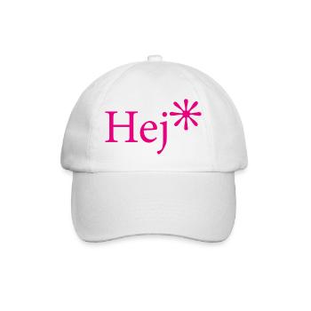 Hej – Schwedische Power - Baseballkappe - Weiß/Weiß - Vorne