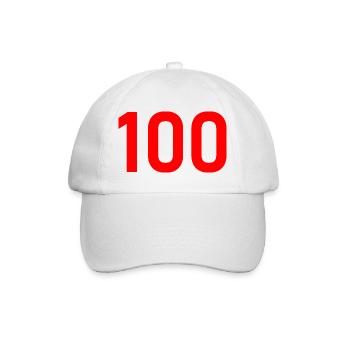 100. 100 ANS. 100e ANNIVERSAIRE. ANNIVERSAIRE 100  - Casquette classique - blanc/blanc - Devant