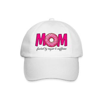 Mom fueled by sugar & caffeine - Baseball Cap - white/white - Front