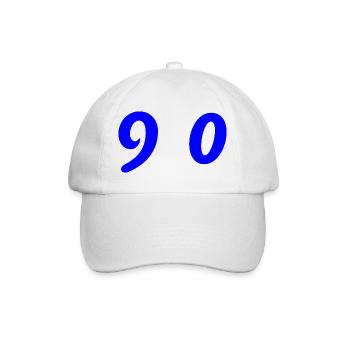 90. 90 ANS. 90e ANNIVERSAIRE. ANNIVERSAIRE 90 ANS. - Casquette classique - blanc/blanc - Devant