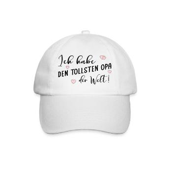 Komplimente Opa - Baseballkappe - Weiß/Weiß - Vorne