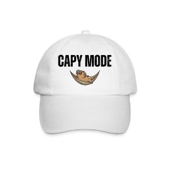 Capy Mode: Hängematten-Chill - Baseballkappe - Weiß/Weiß - Vorne
