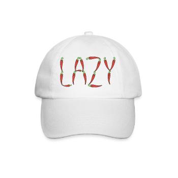 Chili pepper lazy - Baseball Cap - white/white - Front