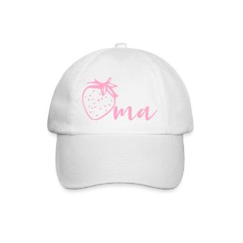 Erdbeeren Oma - Baseballkappe - Weiß/Weiß - Vorne