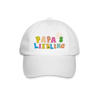 Papas Liebling - Baseballkappe - Weiß/Weiß - Vorne