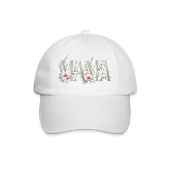 Conception typographique de Mom Blossoms - Casquette classique - blanc/blanc - Devant