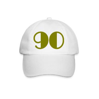 90. 90 ANS. 90e ANNIVERSAIRE. ANNIVERSAIRE 90 ANS. - Casquette classique - blanc/blanc - Devant