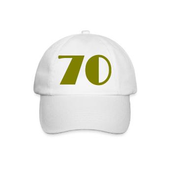70. 70 YEARS. 70th ANNIVERSARY. 70 YEARS ANNIVERSARY. - Baseball Cap - white/white - Front
