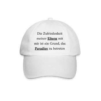 Parents & Paradis : Un chemin vers le bonheur - Casquette classique - blanc/blanc - Devant