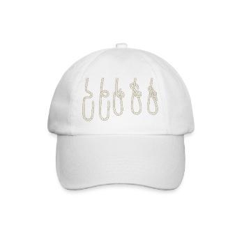 Sailing Sailboat Sailor Nautical Dinghy Knots - Baseball Cap - white/white - Front