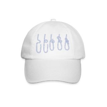 Sailing Sailboat Sailor Nautical Dinghy Knots - Baseball Cap - white/white - Front