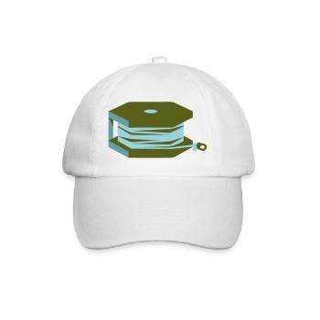 Fishing Line Spool Angler Gear - Baseball Cap - white/white - Front