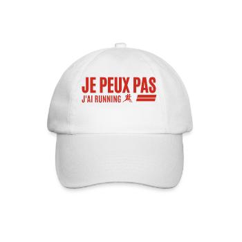 je peux pas j'ai running Cadeau Coureur - Casquette classique - blanc/blanc - Devant