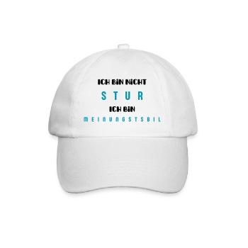 Stur Meinungstabil  - Baseballkappe - Weiß/Weiß - Vorne