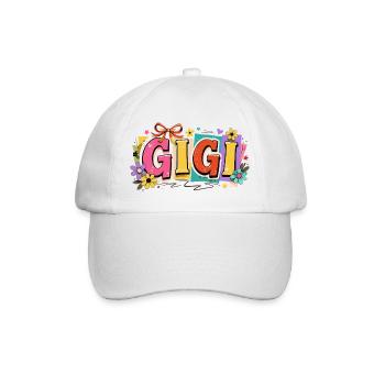 Gigi Granny Flowers Gift Retro Grandma - Baseball Cap - white/white - Front
