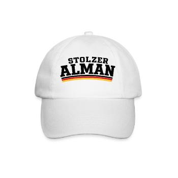 Stolzer Alman - Baseballkappe - Weiß/Weiß - Vorne