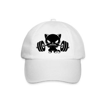 Motif de la musculation de chat fort - Casquette classique - blanc/blanc - Devant