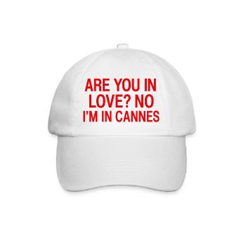 In Love No I'm In Cannes | Travel Humor France - Baseball Cap - white/white - Front