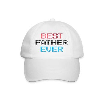 Le meilleur père de tous les temps - Casquette classique - blanc/blanc - Devant