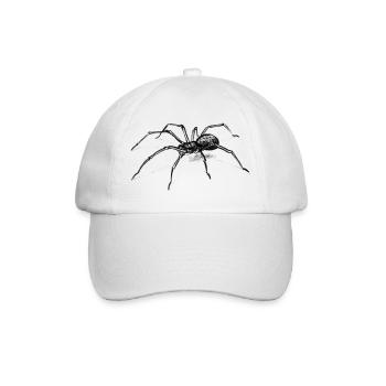 Dunkle Spinne Illustration Tier - lllustration - Baseballkappe - Weiß/Weiß - Vorne