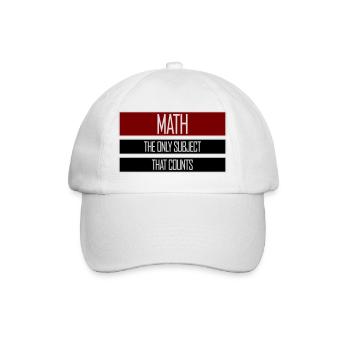 Math The Only Subject That Counts Nerd Mathe Logo - Baseball Cap - white/white - Front