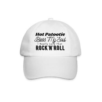 Hot Patootie Rock'n'Roll Song – Anpassbare Farbe - Baseballkappe - Weiß/Weiß - Vorne