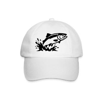 Poissons sauteurs, pêche à la truite, pêche à la ligne - Casquette classique - blanc/blanc - Devant