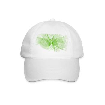 Green Abstract Fabric Pattern - Baseball Cap - white/white - Front