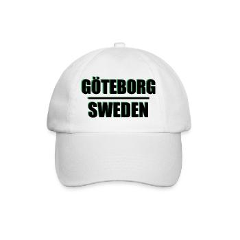 Göteborg Sweden City Typography Art Tee - Baseball Cap - white/white - Front