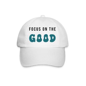 Concentrez-vous sur le bon - Design avec un état d’esprit positif - Casquette classique - blanc/blanc - Devant