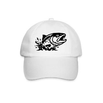 Jumping Fish Fishing Fishing Predatory Fish - Baseball Cap - white/white - Front