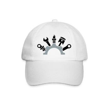 Logo de l’outil du mécanicien automobile - Casquette classique - blanc/blanc - Devant