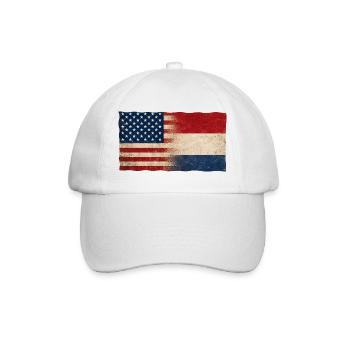 USA Holland Netherlands Flag Friendship - Baseball Cap - white/white - Front