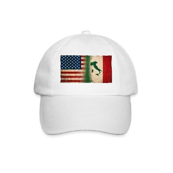 Italiener stolze Identität Freundschaft USA Italie - Baseballkappe - Weiß/Weiß - Vorne