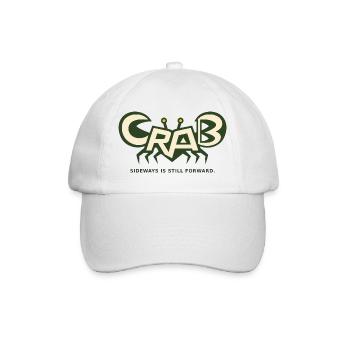 CRAB – sideways also means forward - Baseball Cap - white/white - Front