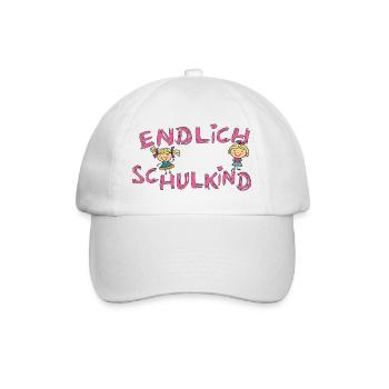 Endlich Schulkind  - Baseballkappe - Weiß/Weiß - Vorne