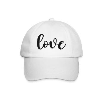 Lettrage d’amour en calligraphie Amour - Casquette classique - blanc/blanc - Devant