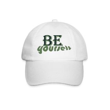 Typographie rétro Be Yourself - Casquette classique - blanc/blanc - Devant