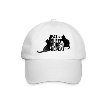 Cats - Baseball Cap - white/white - Front