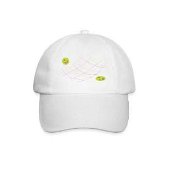 Neonlinien Kreuzlinien Farbenspiel - Baseballkappe - Weiß/Weiß - Vorne