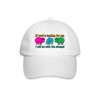 With the sheep - Baseball Cap - white/white - Front