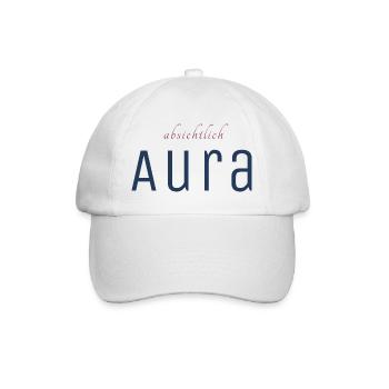 Absichtlich Aura Typo-Print - Baseballkappe - Weiß/Weiß - Vorne