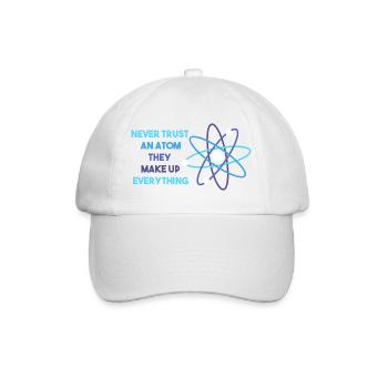 Chemielehrer Chemie Chemiker Atom - Baseballkappe - Weiß/Weiß - Vorne